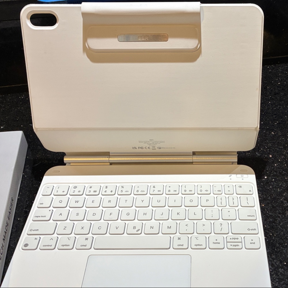 Sleek White Tablet Keyboard by